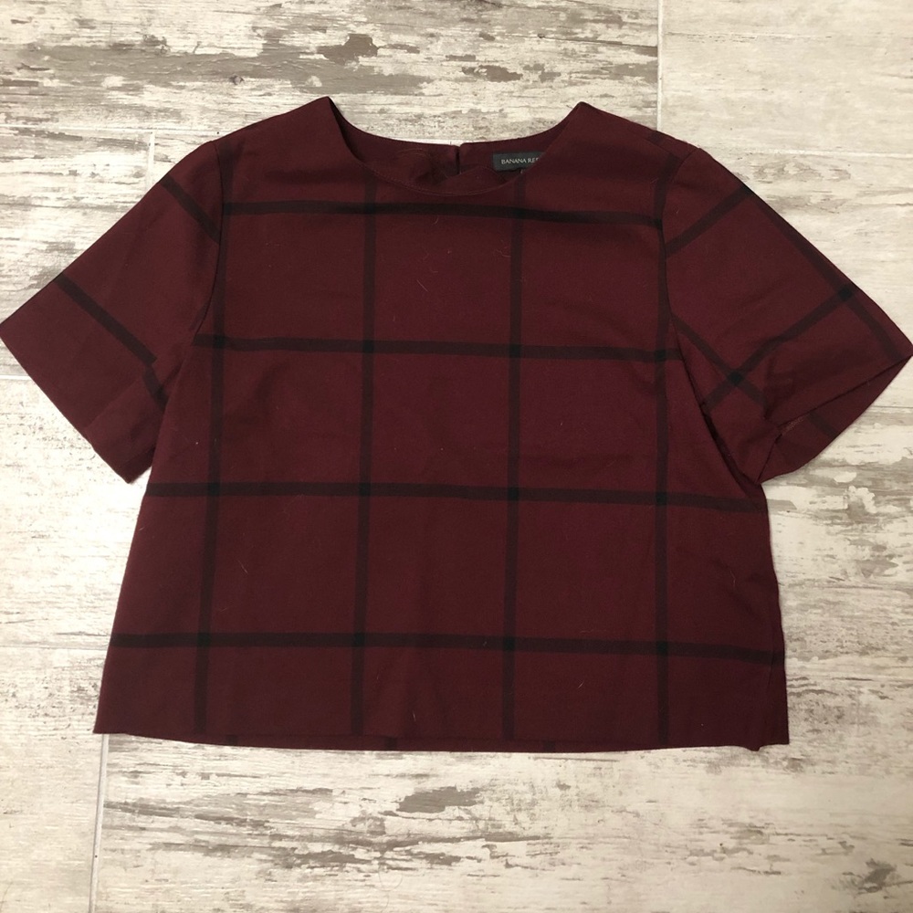 Banana Republic Burgundy Blouse (Size Small)